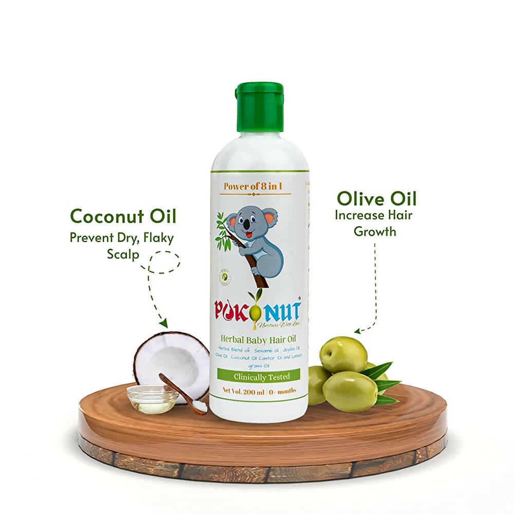Pokonut Herbal Chemical Free Baby Hair Oil - Grab2buy