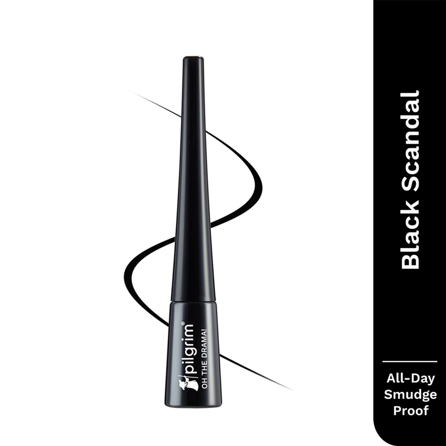Pilgrim Metallic Eyeliner Black Scandal, Long Lasting & Smudge Proof Enriched With Argan Oil - Grab2buy