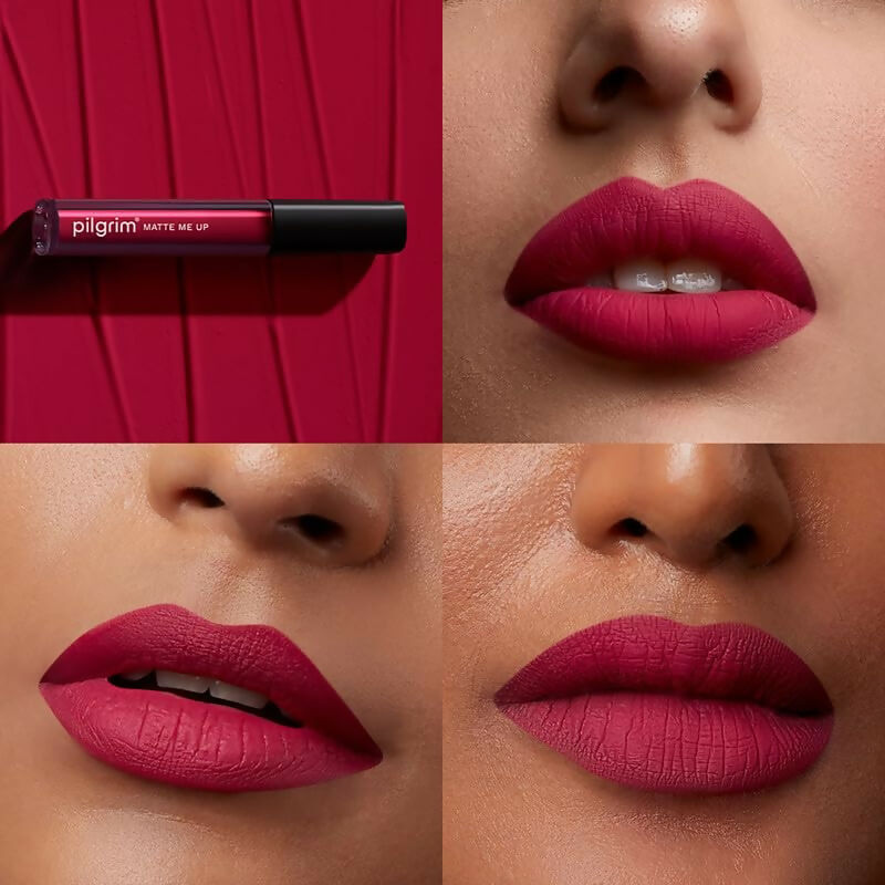 Pilgrim Liquid Matte Lipstick with Hyaluronic Acid - Pink Climax - Grab2buy