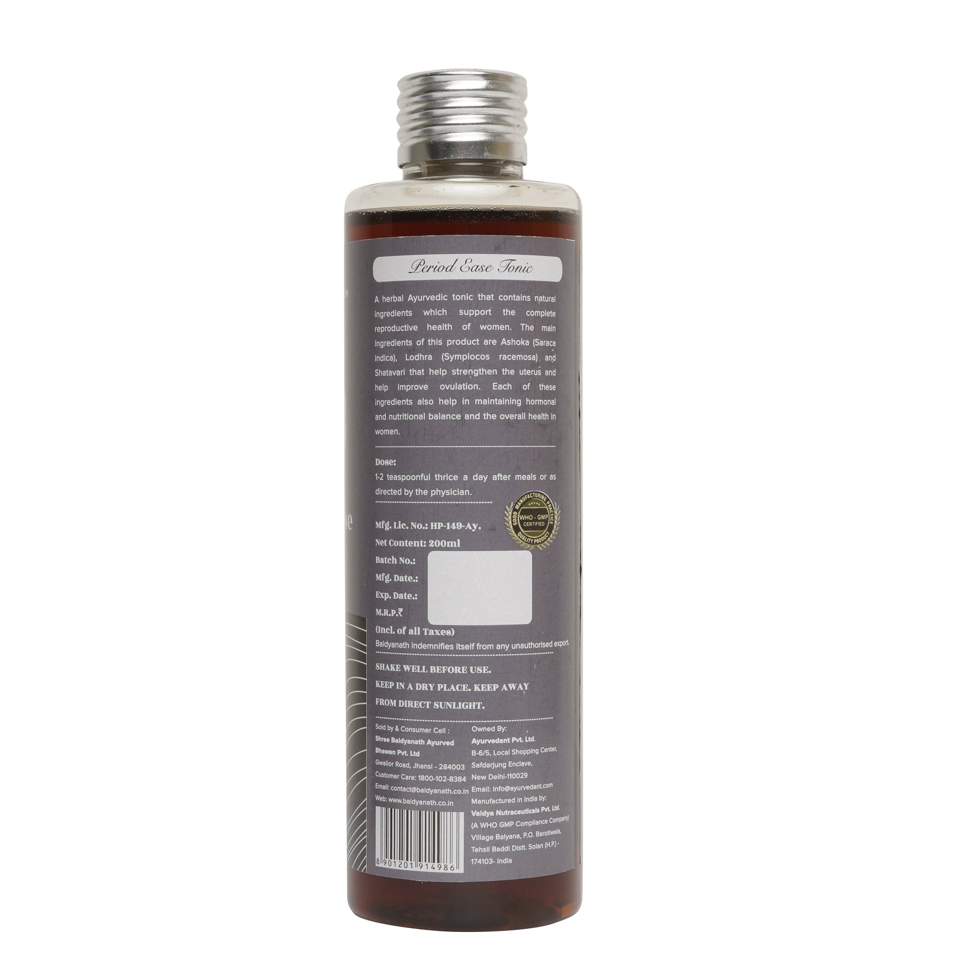 Baidyanath Jhansi Ayurvedant Period Ease Tonic - Grab2buy