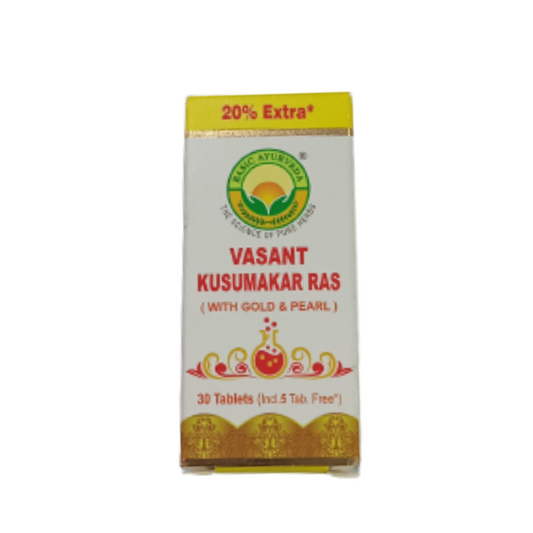 Basic Ayurveda Vasant Kusumakar Ras (With Gold) Tablets Grab2Buy Basic Ayurveda Grab2Buy