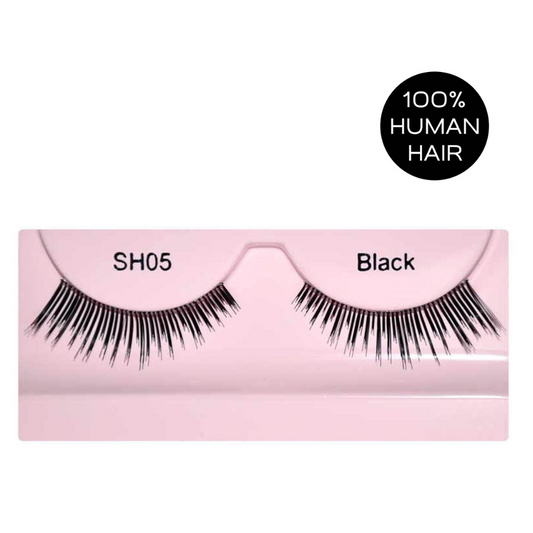 Glamgals Hollywood-U.S.A Stylish Black Soft Thick Reusable False Eye Lashes For Women - SH05