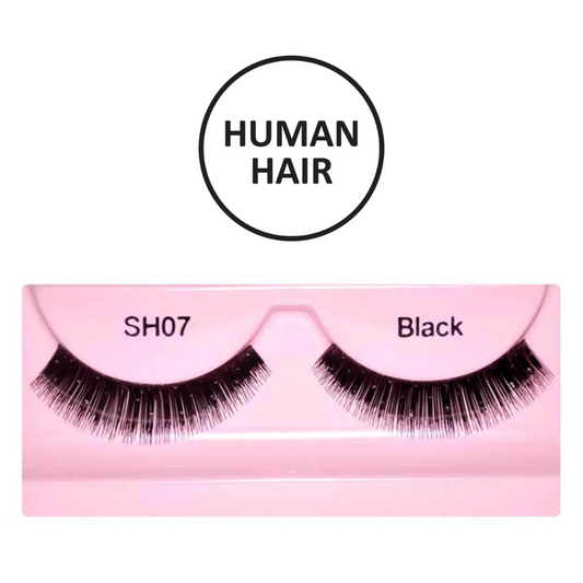Glamgals Hollywood-U.S.A Stylish Black Soft Thick Reusable False Eye Lashes - SH07