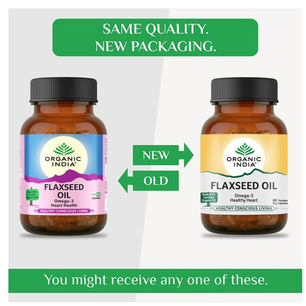 Organic India Flaxseed Oil Capsules - Grab2buy