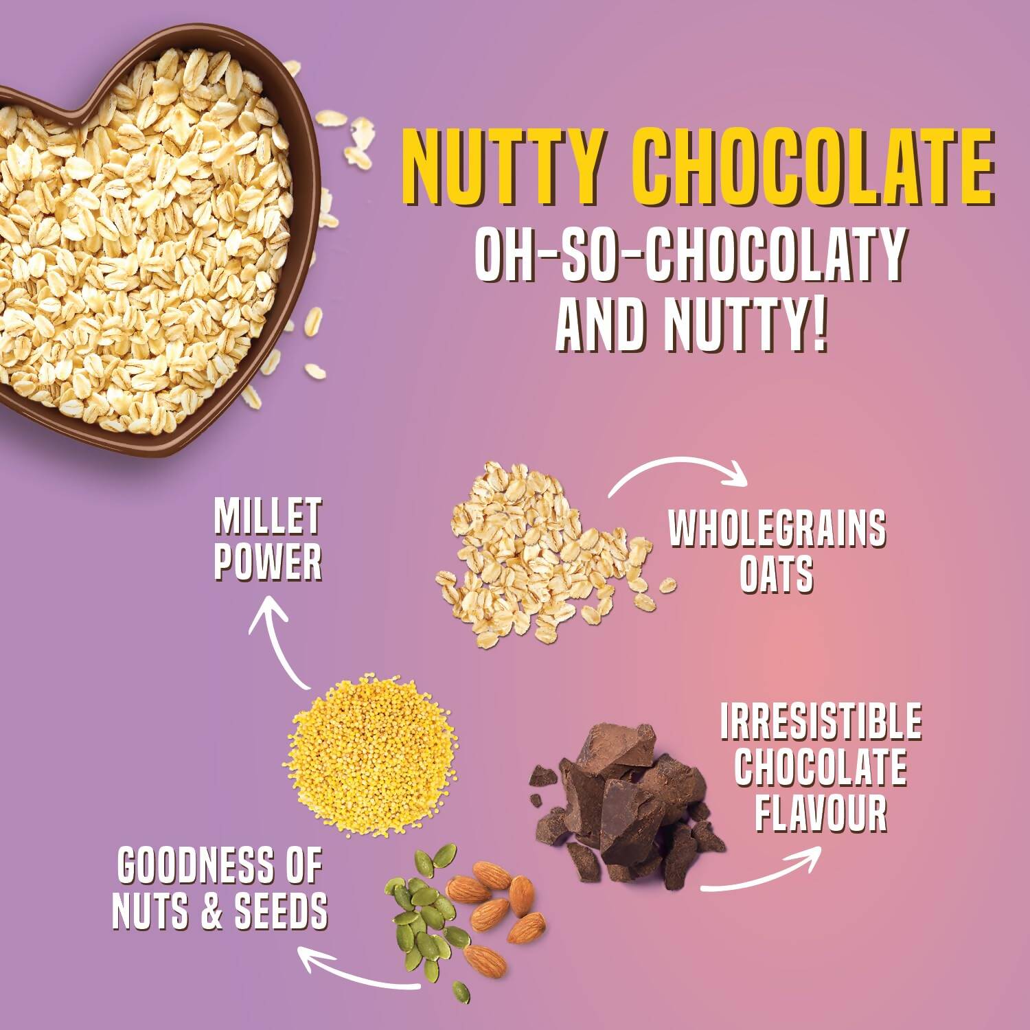 Saffola Oats with Nutty Chocolate - Grab2buy