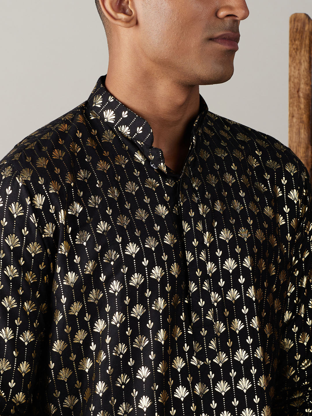 Vastramay Men's Black Viscose Kurta And Patiala Set - Grab2buy