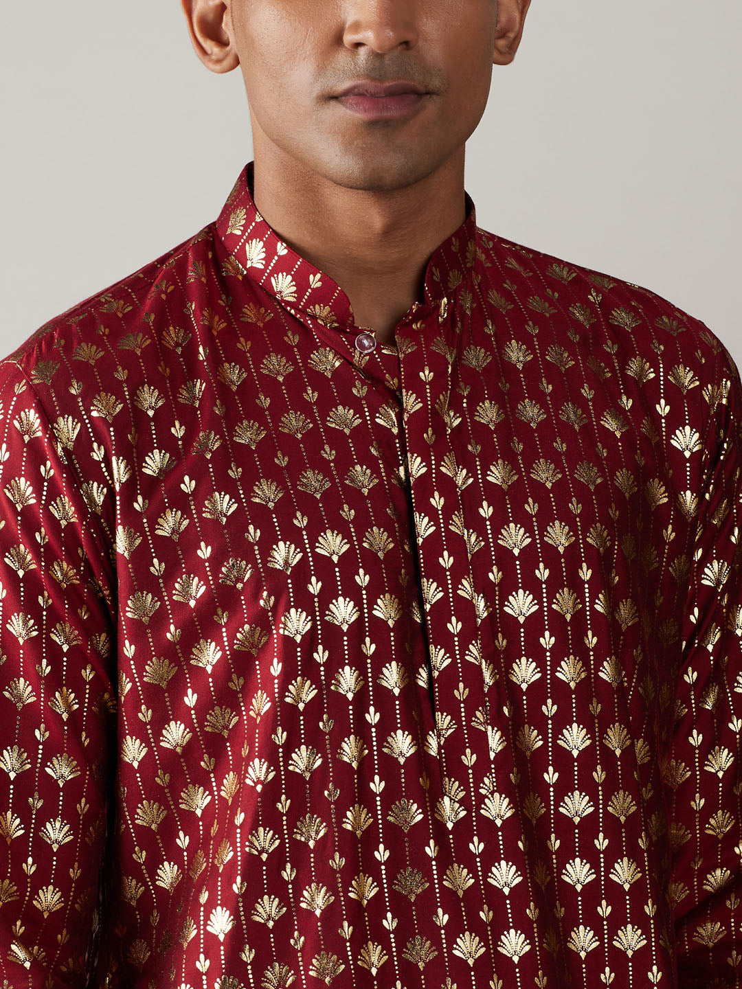Vastramay Men's Maroon And Black Viscose Kurta And Patiala Set - Grab2buy