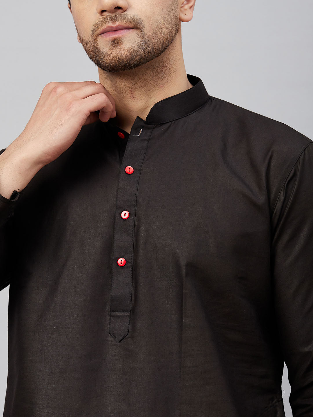 VM by Vastramay Men's Black And White Cotton Kurta And Patiala Set - Grab2buy