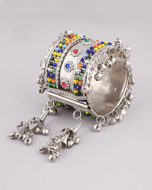 VOJ Women Multicolor Beads Oxidise Cuff Bracelet | Grab2Buy