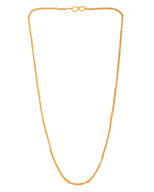 VOJ Women Gold Polished Stainless Steel Ball Chain
