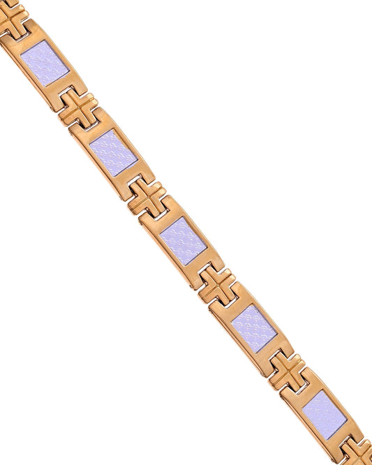 VOJ Dual Toned Square Design Men Bracelet Grab2Buy VOJ Grab2Buy