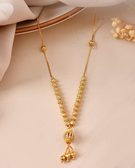 VOJ Gold Plated Stone Studded Circular Shaped Chain For Women Grab2Buy VOJ Grab2Buy
