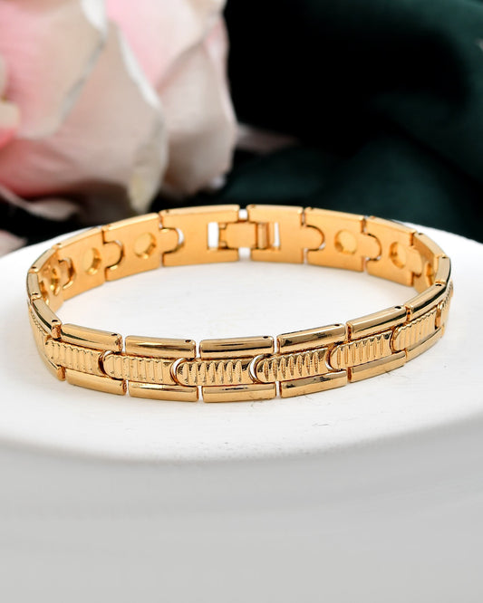 VOJ Stainless Steel Adjustable Titanium Magnetic Bracelets For Men VOJ (Valley Of Jewellery)