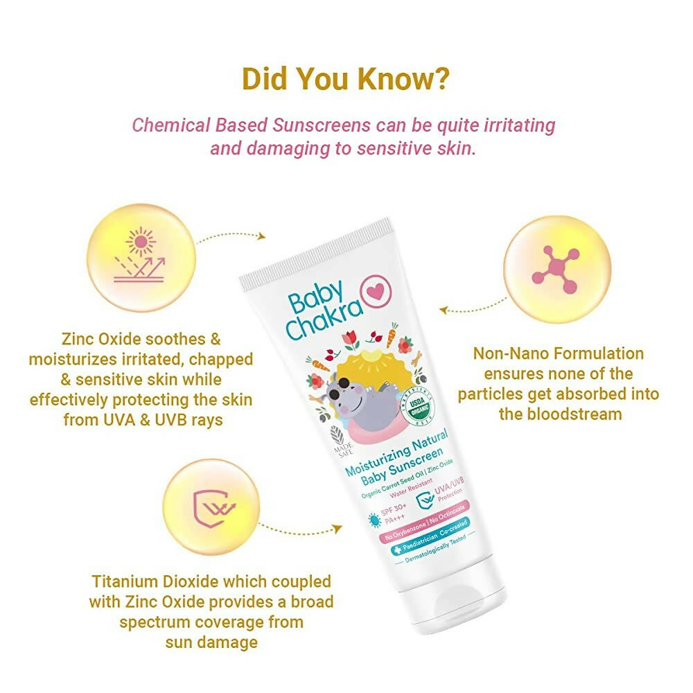 BabyChakra Moisturizing Natural Baby Sunscreen - Grab2buy