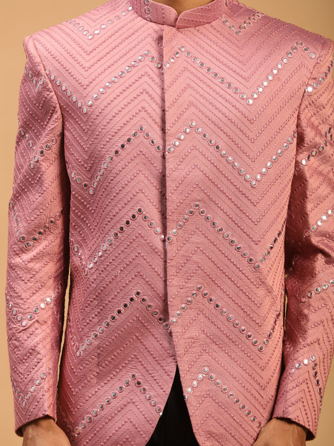 Shrestha By Vastramay Men's Onion Pink Viscose Ethnic Combo Set - Grab2buy