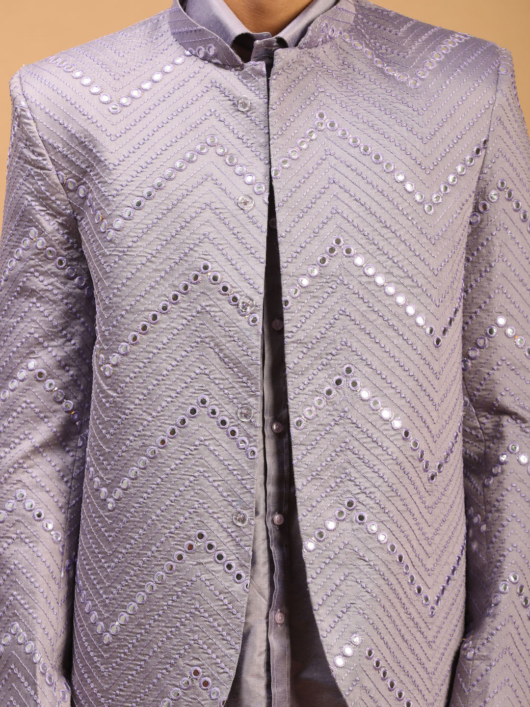 Shrestha By Vastramay Men's Purple Viscose Ethnic Combo Set - Grab2buy