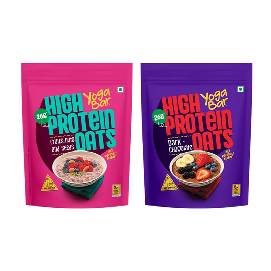 Yoga Bar 26g High Protein Oats Combo - Dark Chocolate, Fruits Nuts and Seeds Grab2Buy Yoga Bar Grab2Buy