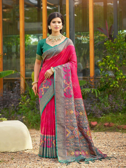 Shree Shyam Fashion Red Soft Silk Saree