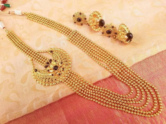 Bridal Black Kemp Layer Necklace Set