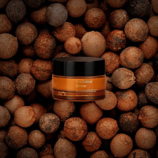 82°E By Deepika Padukone Sandalnut Bloom Smoothening crème moisturiser with sandalwood and peptides Genie India