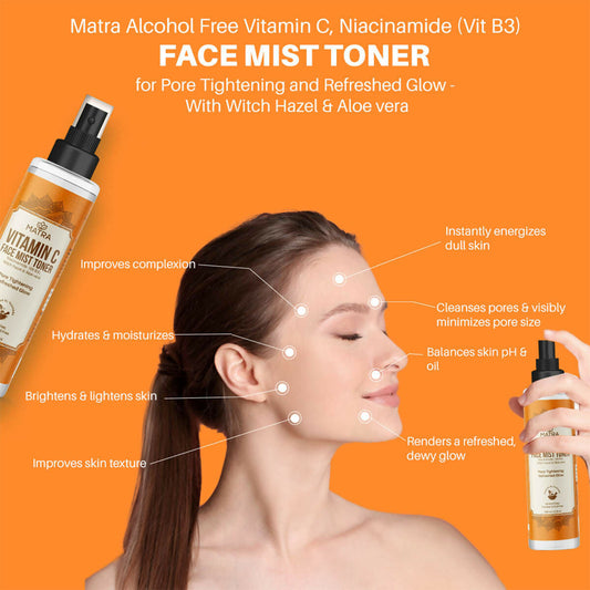 Matra Vitamin C Face Mist Toner with Niacinamide (vit B3) Witch Hazel And Aloe Vera Grab2Buy Matra Grab2Buy