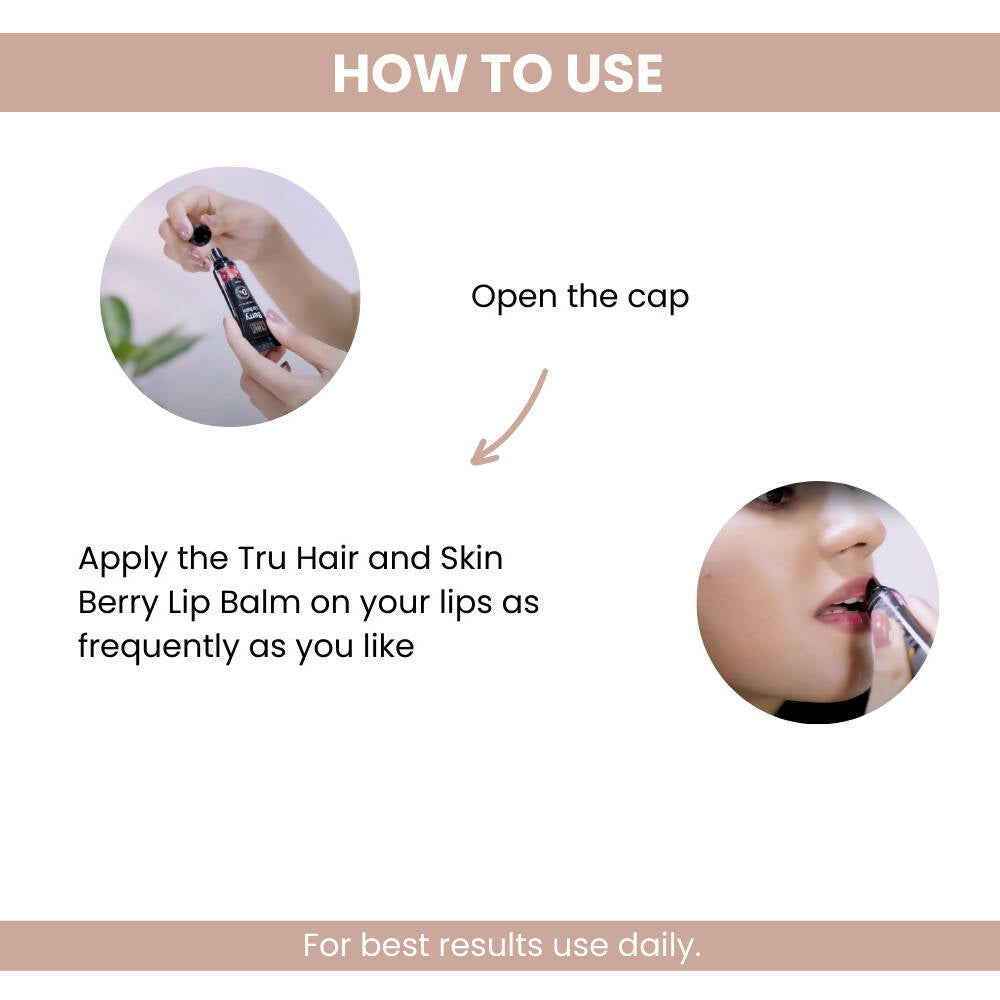 Tru Hair & Skin Berry Lip Balm With SPF 15 - Grab2buy