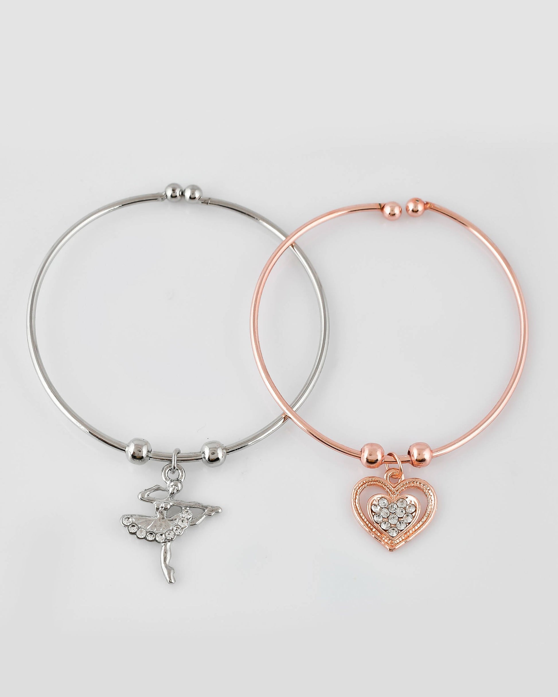 VOJ Stainless Steel Beads Gold-plated Bracelet Set (Pack of 2) - Grab2buy