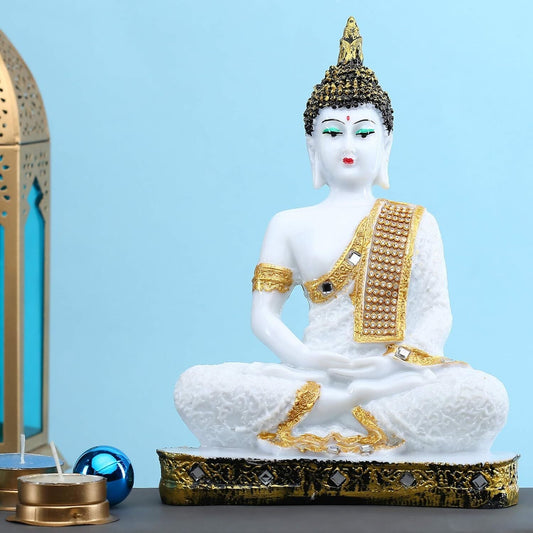 GW Creations Polyresin Sitting Buddha Idol - Grab2buy