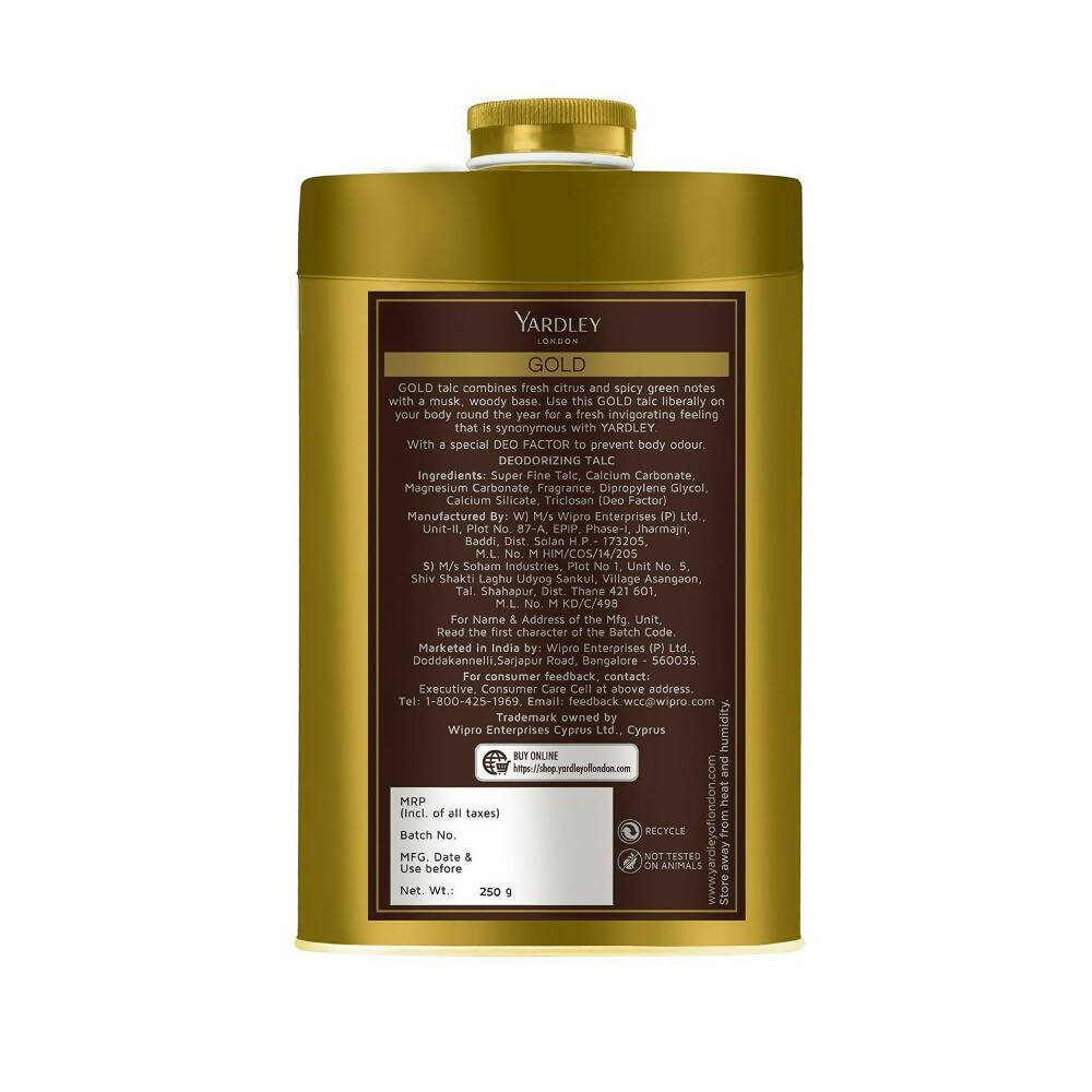 Yardley London Gold Deodorizing Talc For Men - Grab2buy