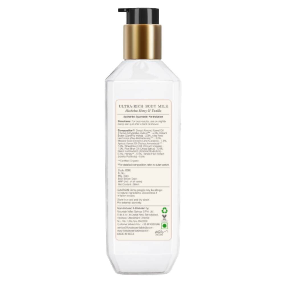 Forest Essentials Ultra-Rich Body Milk Mashobra Honey & Vanilla - Grab2buy