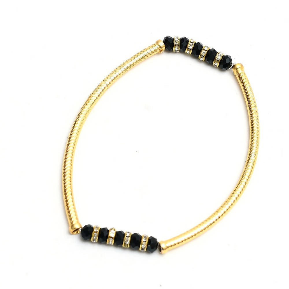 Mominos Fashion Kamal Johar Gold-Plated Beads Anklets