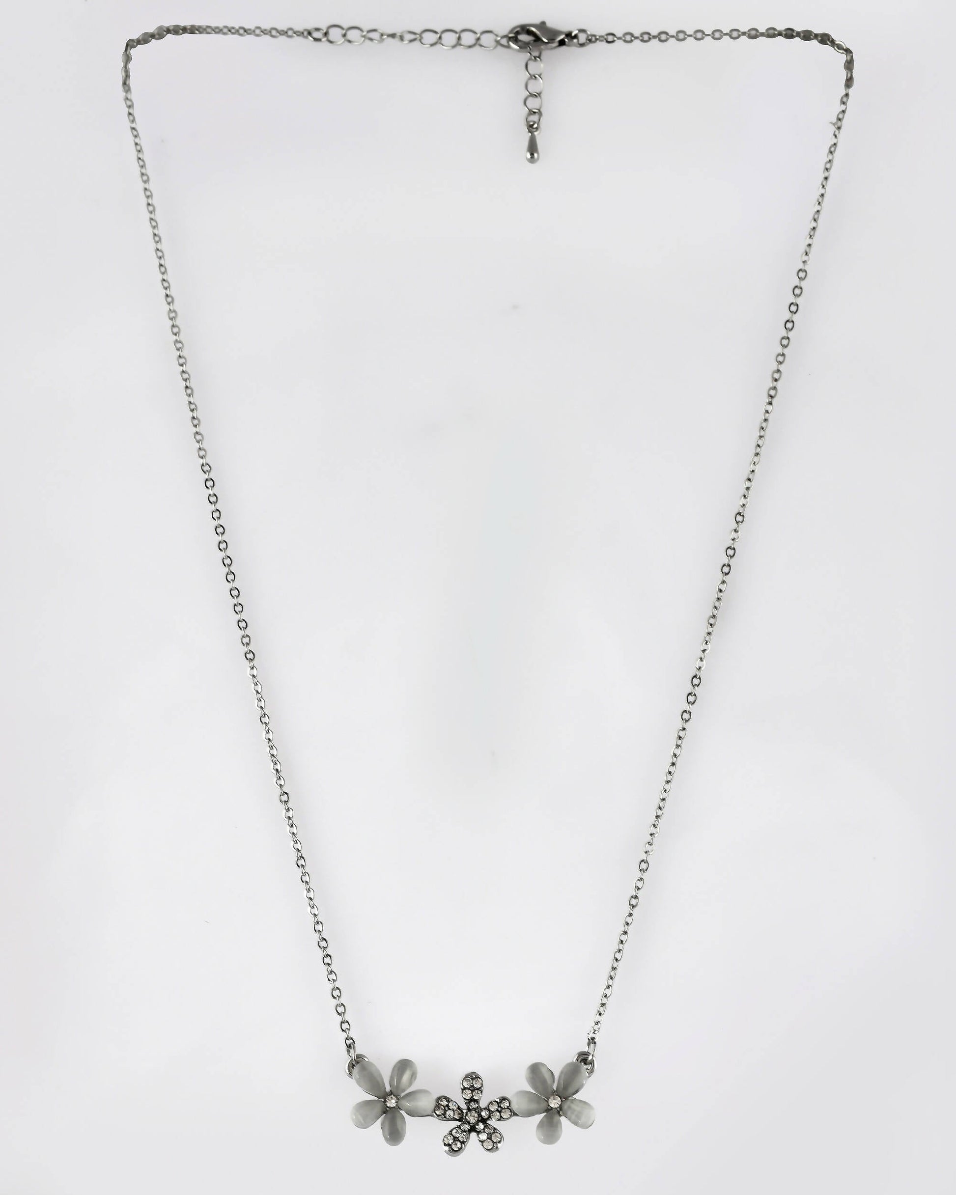VOJ Women Beads Stainless Steel Sliver-Plated Chain with Star-Shape Pendant - Grab2buy