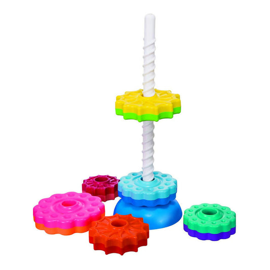 Sardar Ji Ki Dukan Spinning Tower Toy For Kids | Set Of 6 Multi Color Rings Toy For Toddlers To Improve The Dedication And Imagination (Multi Color) - Grab2buy
