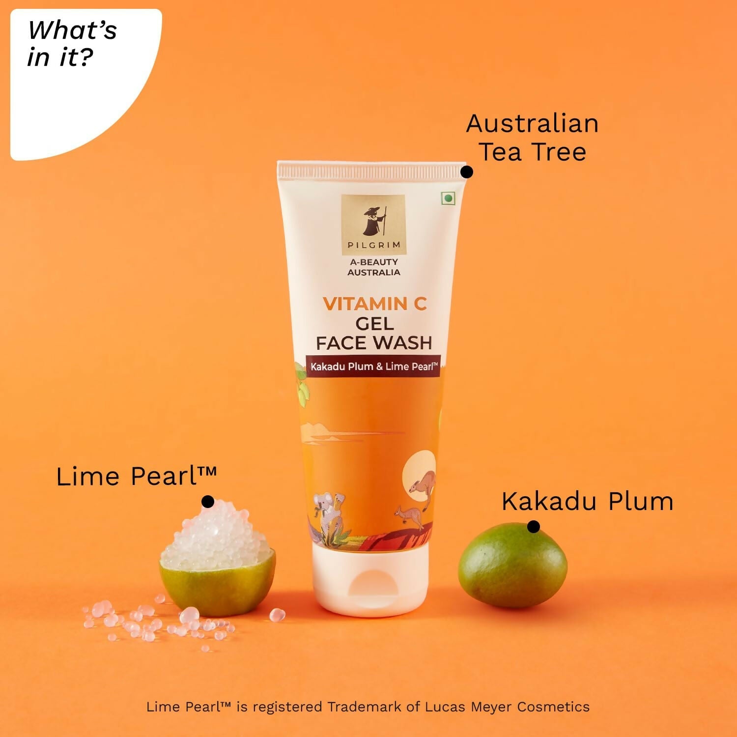Pilgrim Australian Vitamin C Gel Face Wash with Kakadu Plum & Lime Pearl For Radiant & Glowing Skin - Grab2buy