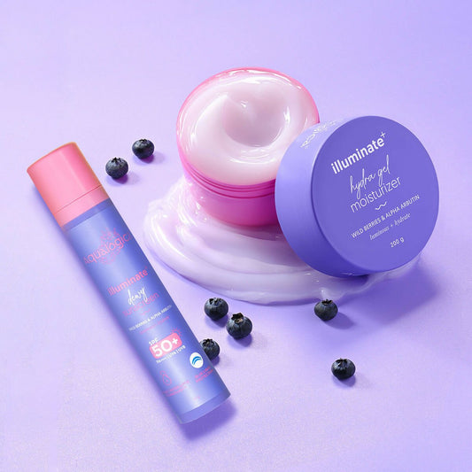 Aqualogica Skin Illuminate Duo With Illuminate Sunscreen And Hydra Gel Moisturizer Grab2Buy Aqualogica Grab2Buy