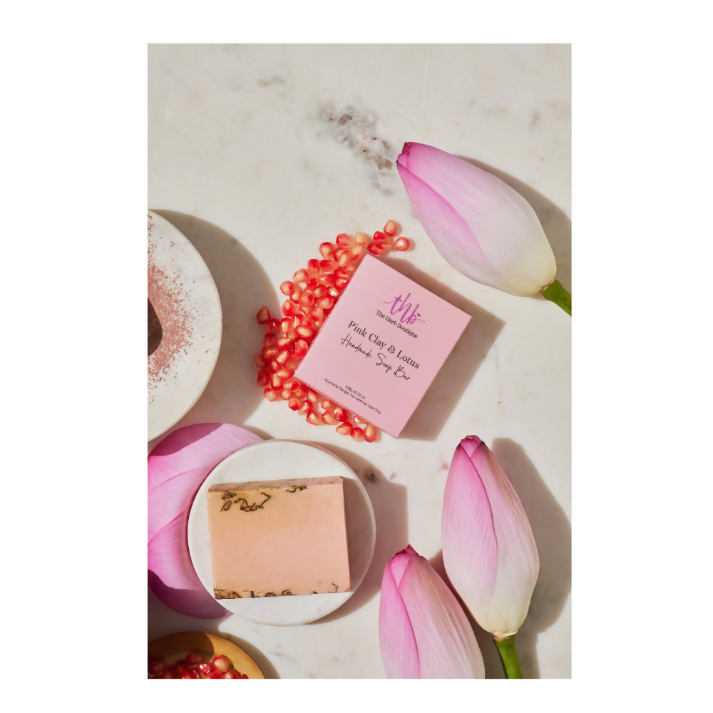 The Herb Boutique Pink Clay and Lotus Sugar Soap Bar - Grab2buy