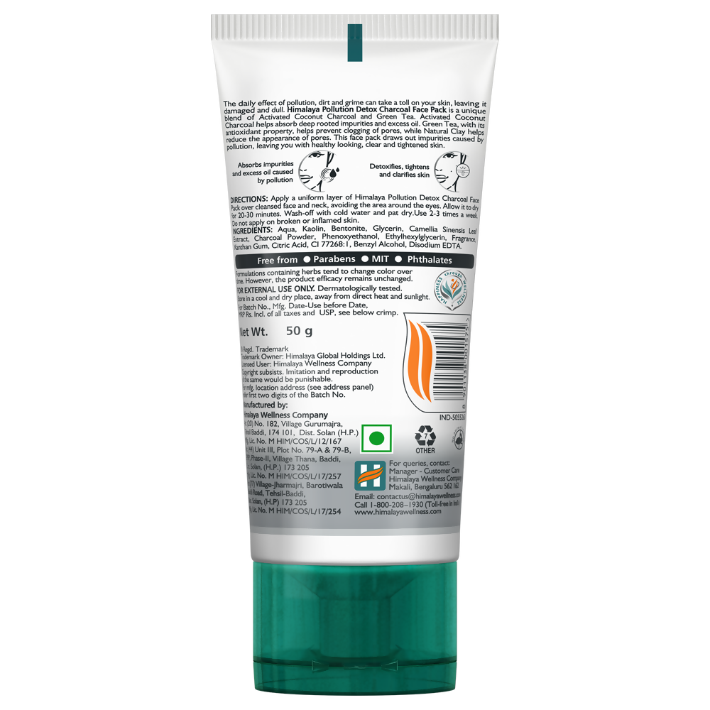 Himalaya Herbals Pollution Detox Charcoal Face Pack - Grab2buy