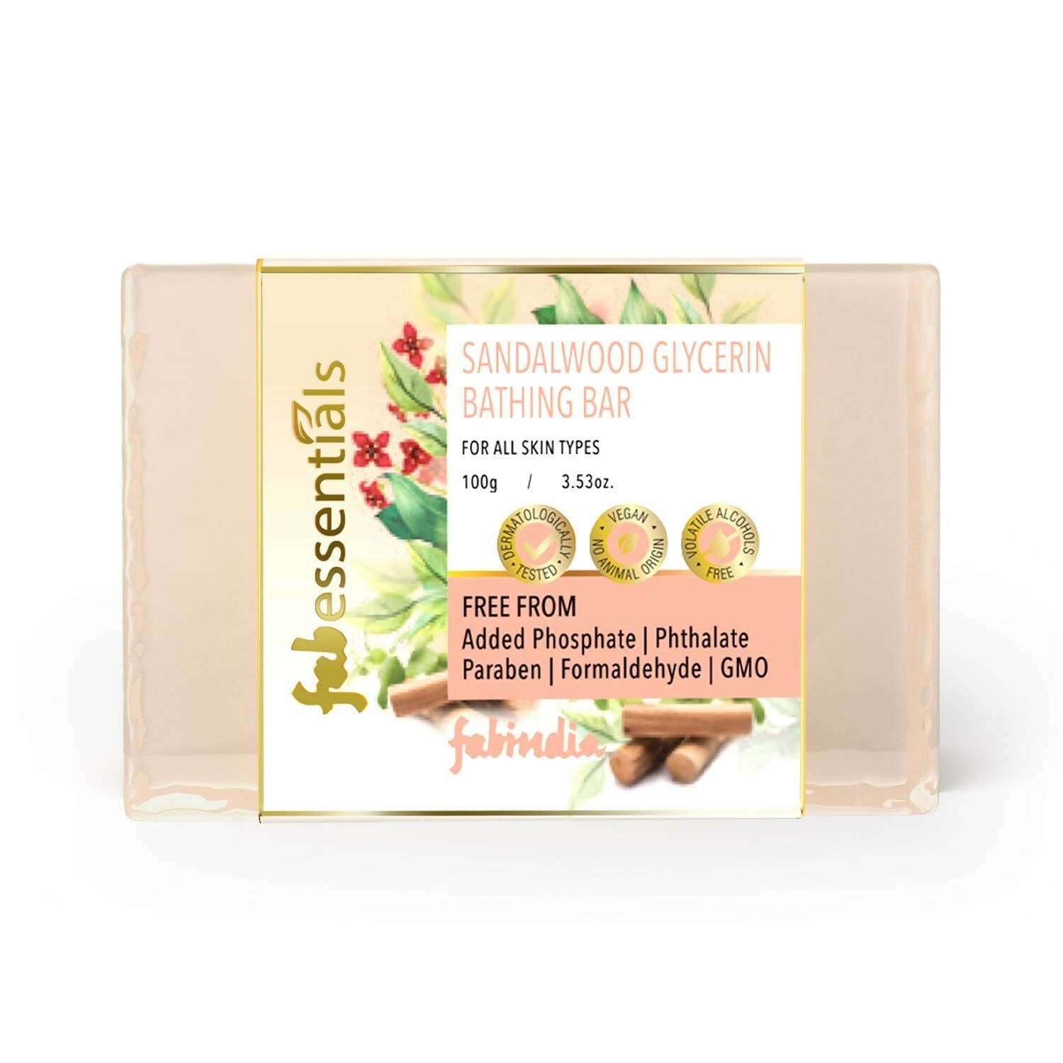 Fabessentials Assorted Glycerin Bathing Bars Combo - Rose, Sandalwood & Lavender - Grab2buy
