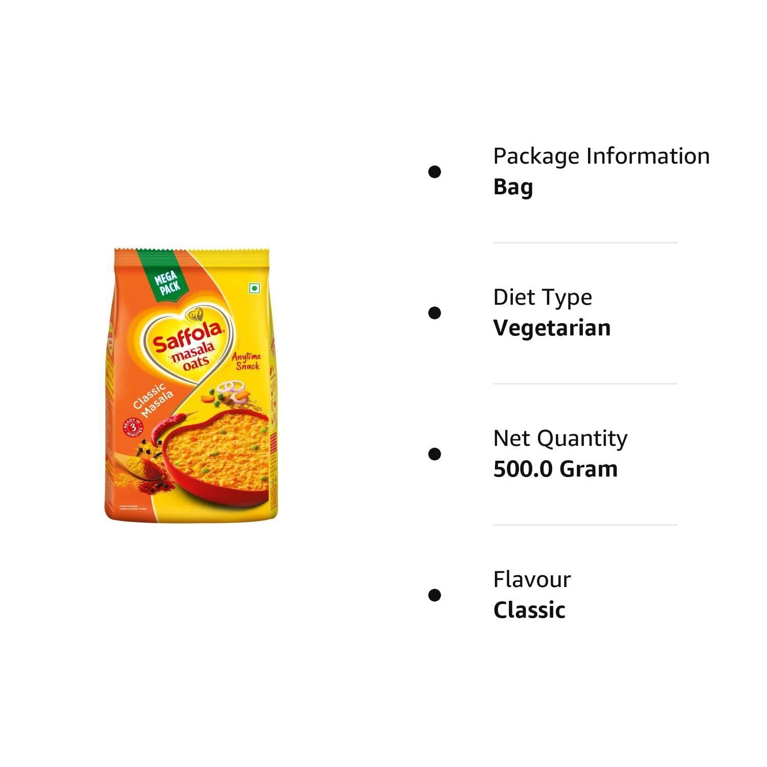 Saffola Masala Oats Classic Masala - Grab2buy