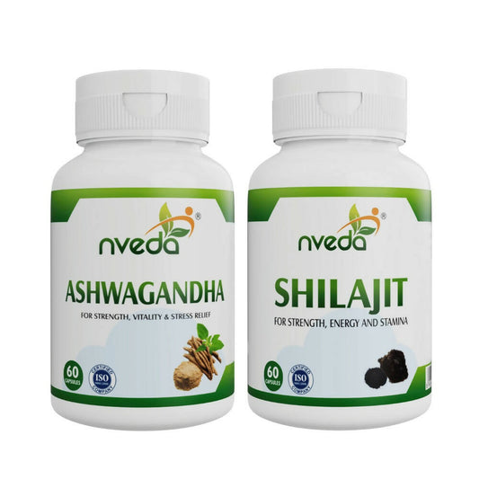 Nveda SJ Capsules and Ashwagandha Capsules Combo - Grab2buy