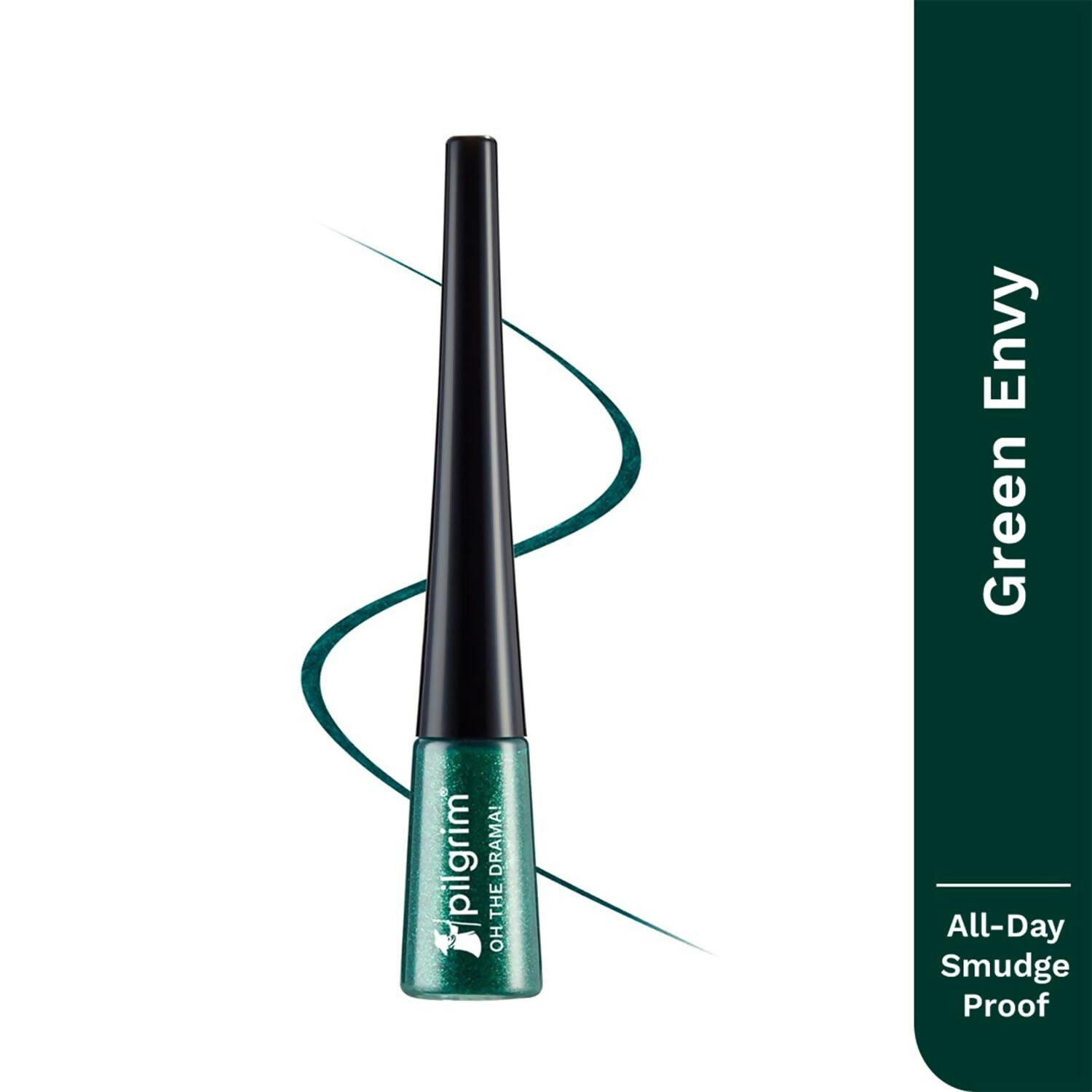 Pilgrim Metallic Eyeliner Green Envy, Long Lasting & Smudge Proof Enriched With Argan Oil - Grab2buy