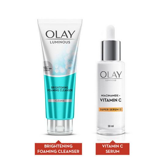 Olay Hydration Boost Kit With Niacinamide + Vitamin-C Super Serum & Cleanser