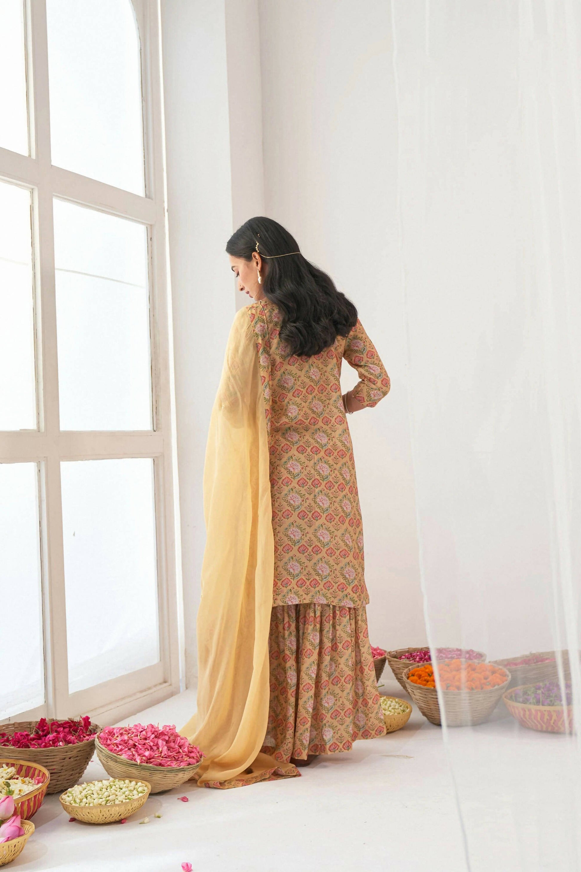 Designer Stylish Yellow Muslin Stitched Suit With Dupatta - Anbazaar - Grab2buy