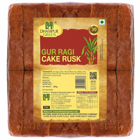 Dhampur Green Gur Ragi Cake Rusk - Grab2buy