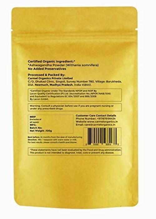 Carmel Organics Ashwagandha Powder Grab2Buy Carmel Organics Grab2Buy