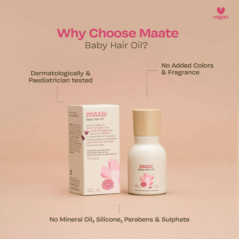 Maate Baby Hair Oil | Protein Rich Oil for Baby Hair Growth - Grab2buy