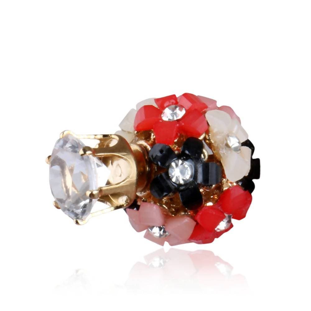 Trendoo Jewelry Gold Plated Stylish Fancy Party Wear Multi Color Studs