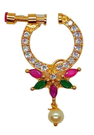 Multicolor AD Designer Beautiful Nose Ring