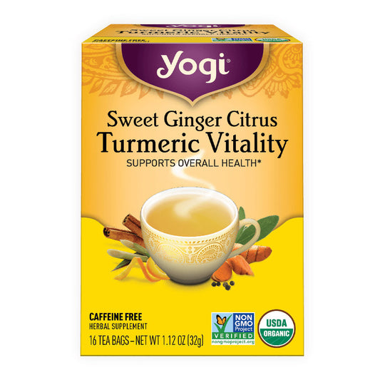 Yogi Tea | Sweet Ginger Citrus Turmeric Vitality Tea | 16 Tea Bags