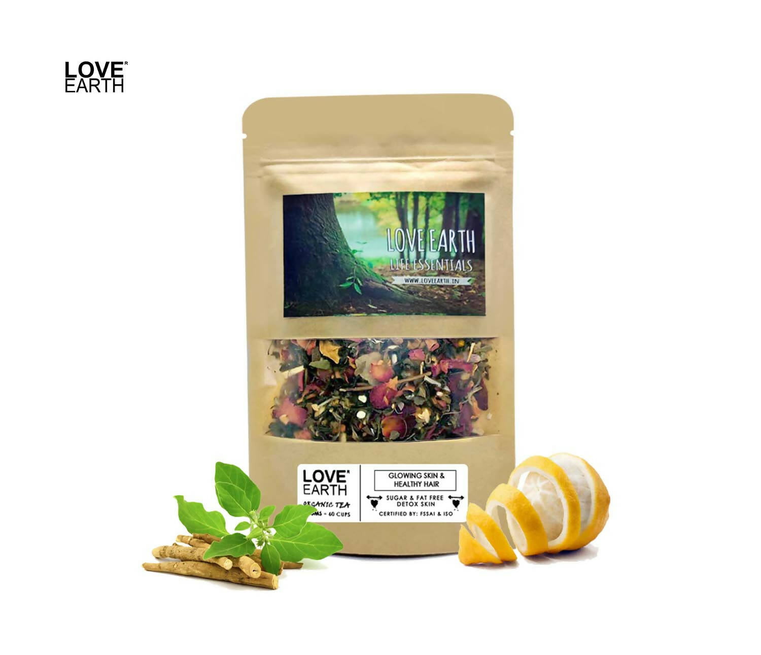 Love Earth Life Essentials Organic tea (Glowing Skin & Healthy Hair) - Grab2buy